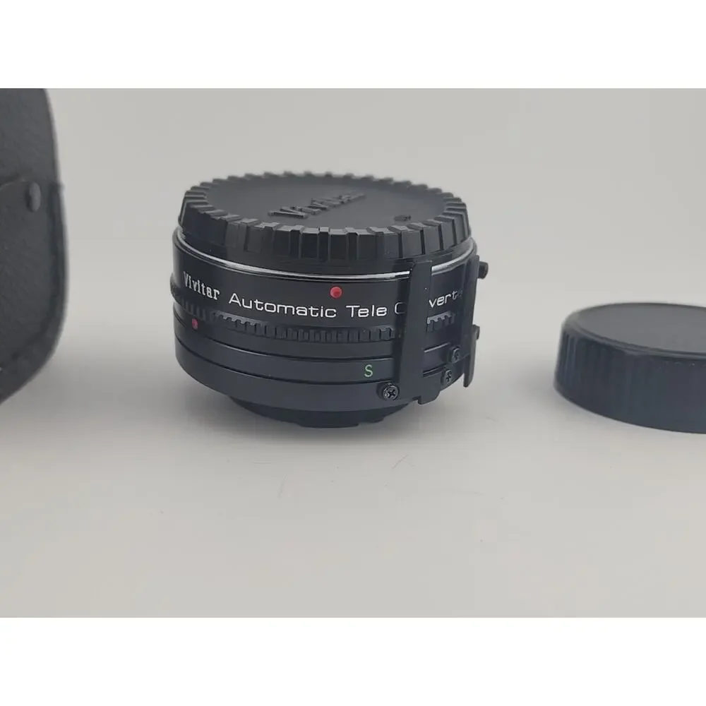 Vivitar Automatic Tele Converter 2x-5 w/ Caps, Case - Lens Made In Japan